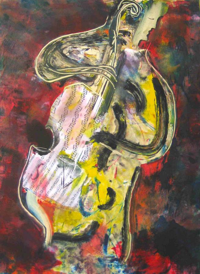 Jazz great Chubby Jackson a monotype print by Arthur Secunda