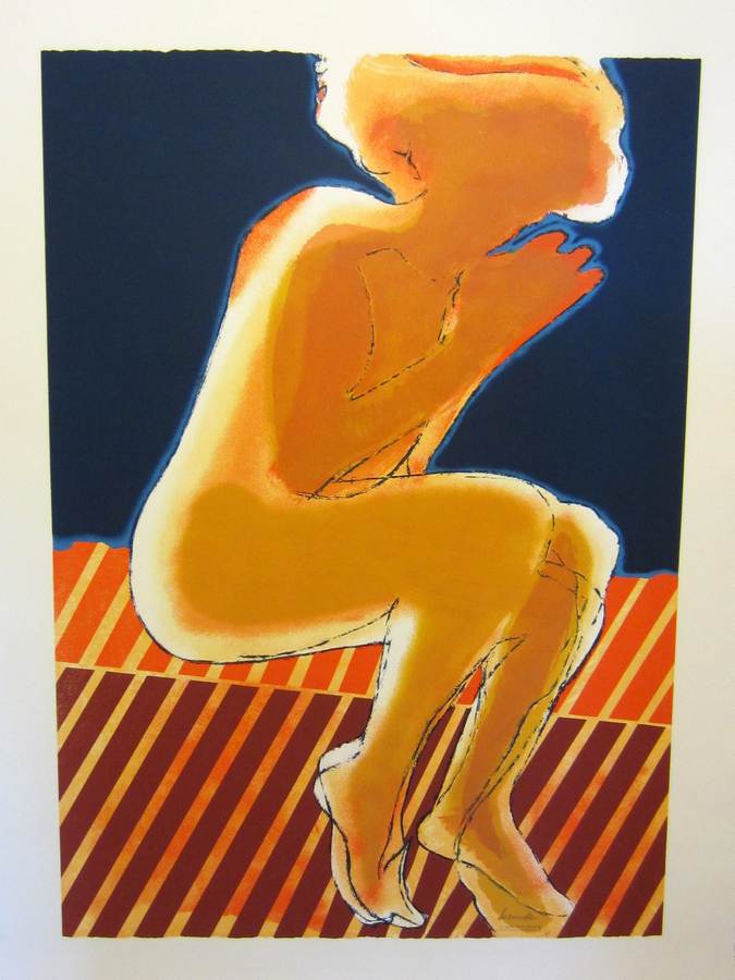 Contemplation a silkscreen by Arthur Secunda