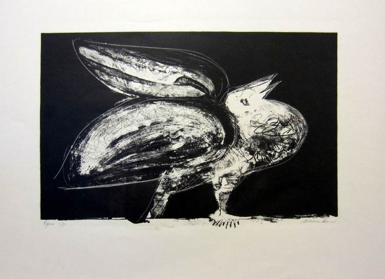 Pajaro a lithograph by Arthur Secunda