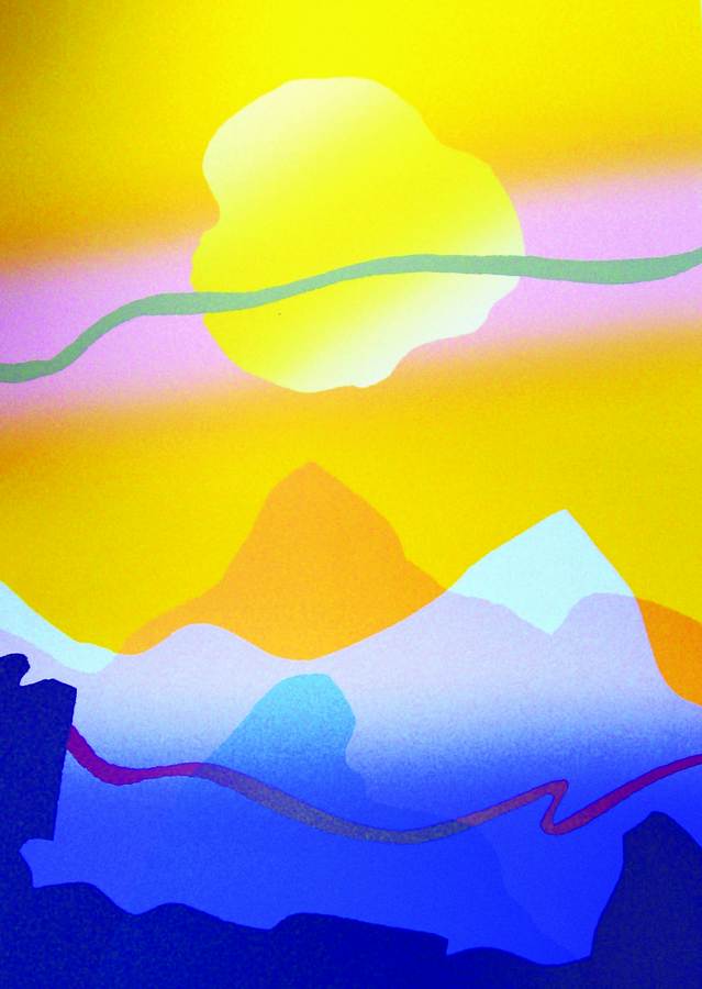 A Good Morning  a silkscreen-colograph print by Arthur Secunda