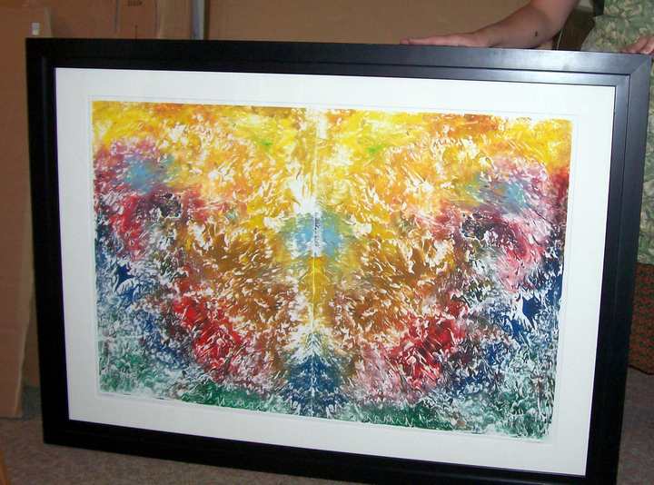 Paradise framed a monotype print by Arthur Secunda